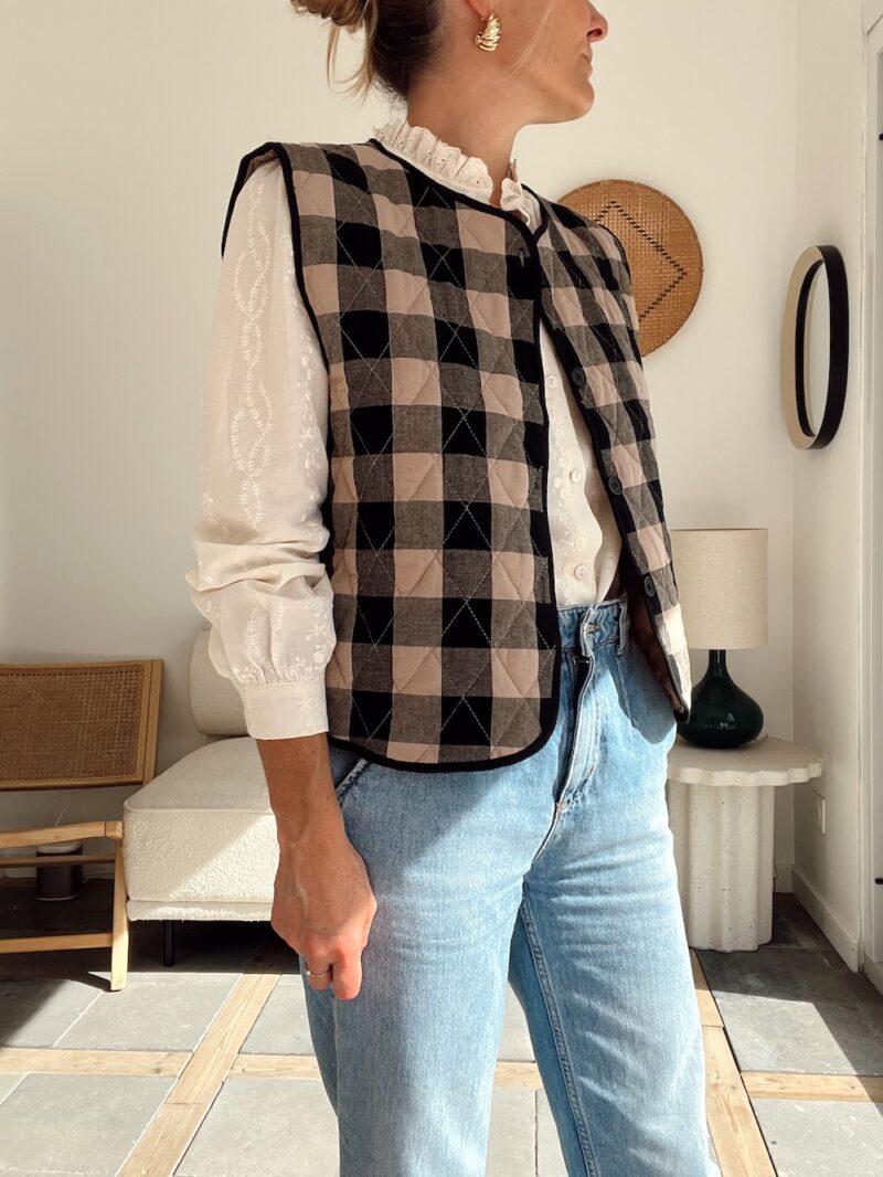 look layering avec veste matelassée fine femme
